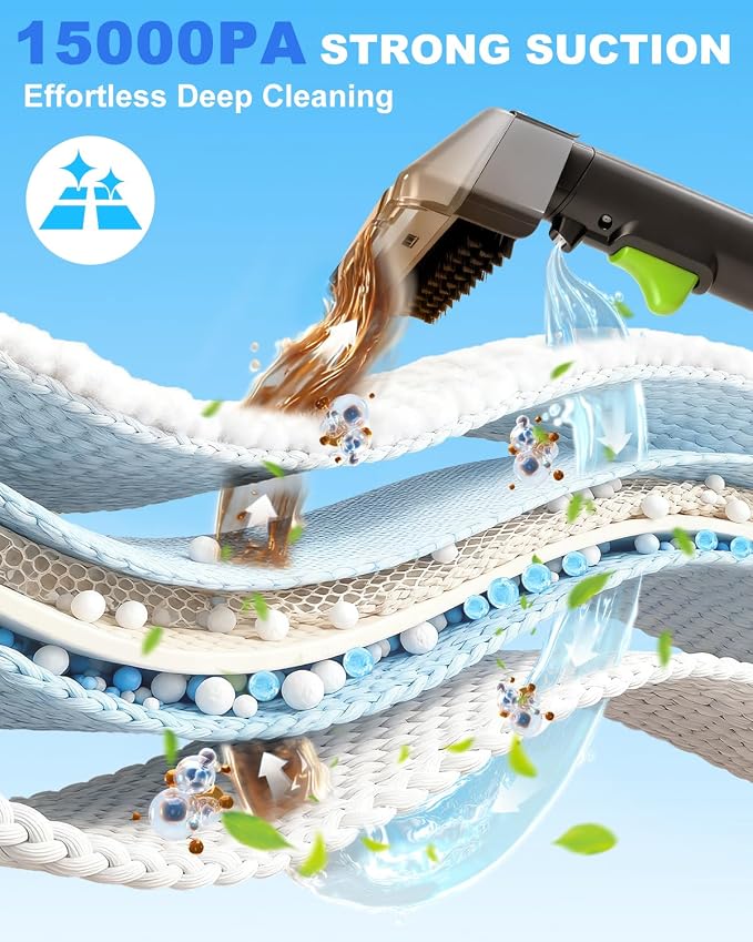 Portable Carpet Cleaner Machine, Carpet & Upholstery Cleaner Machine, 15KPA - Image 2