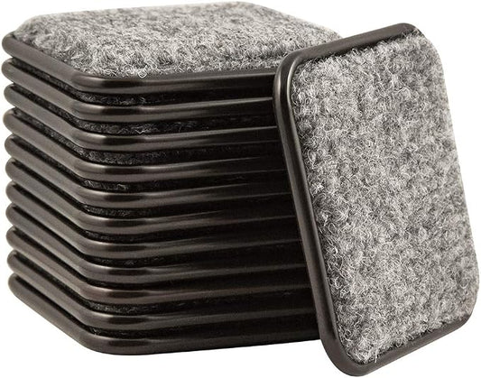 SoftTouch 2 1/2" Square Reusable Carpet Bottom Furniture Caster Cups to Protect by SOFTTOUCH