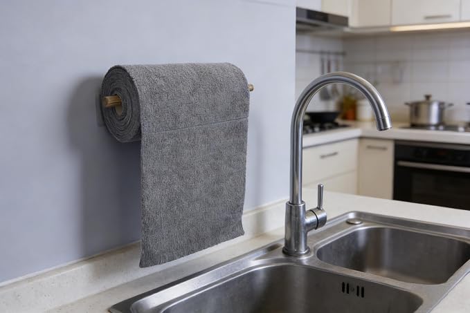 Microfiber Cleaning Cloths Roll 50-Pack Reusable Paper Towels - Image 4