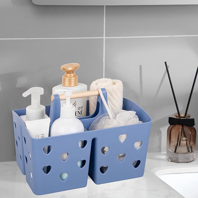 Anyoifax Portable Shower Caddy Plastic Shower Basket Organizer Divided Bathroom - Image 4