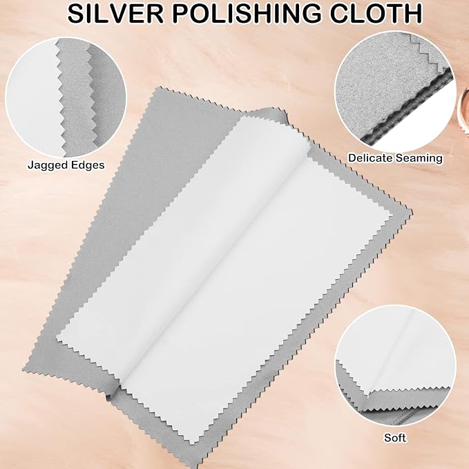 4Pcs Silver Polishing Cloths - Image 2