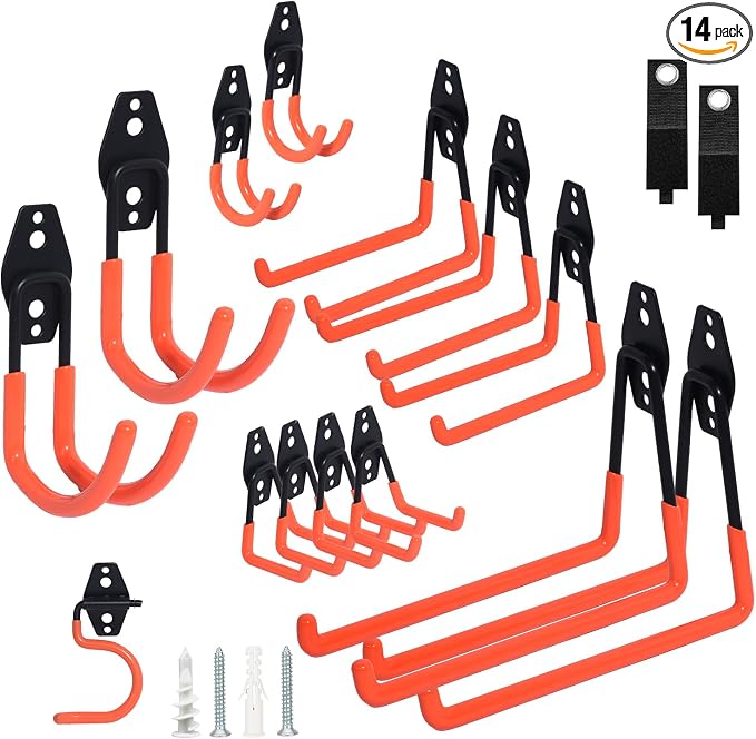 16 Pack Steel Heavy Duty Garage Hooks Storage Hooks by Unknown