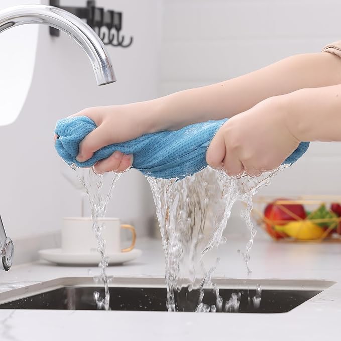 Kitinjoy 100% Cotton Waffle Weave Kitchen Hand Towels - Image 3