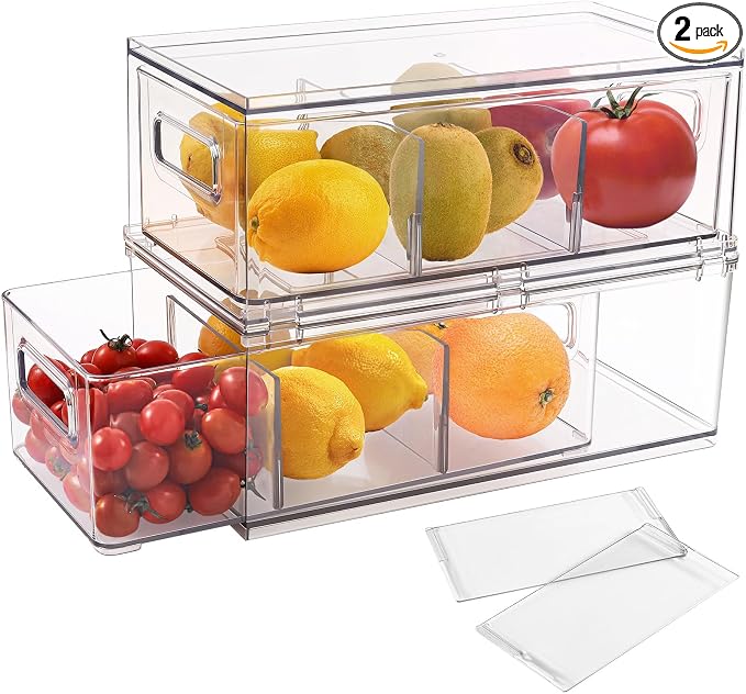 shopwithgreen Refrigerator Organizer Bins by Shopwithgreen