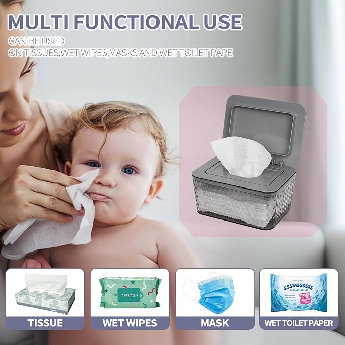 Wipes Dispenser, One-Handed Operation Wipe Holder - Image 5