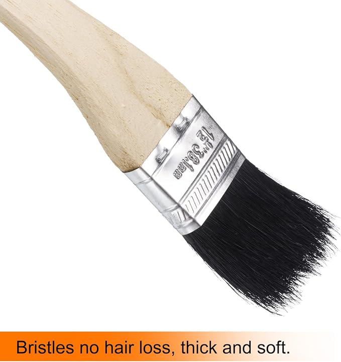 uxcell 3pcs Bent Radiator Paint Brush 1.5" Width Curved Wall Paint Soft Bristle - Image 4