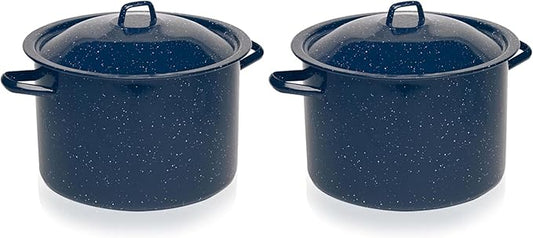 IMUSA USA C20666-1062810W Speckled Enamel Stock Pot by VisitIMUSA