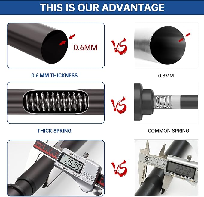 BRIOFOX Industrial Shower Curtain Rod - Image 5