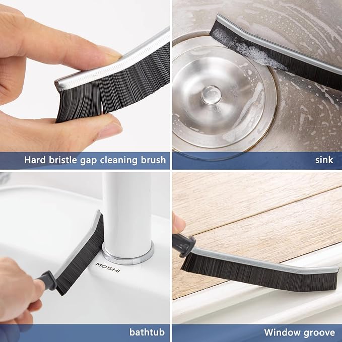13Pcs Small Cleaning Brush Set, Hard Bristle Crevice Cleaning Brush, Long - Image 3