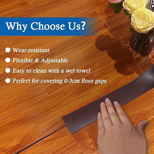 Floor Transition Strip Self Adhesive Floor Cover Strips Laminate 1.57" Wide - Image 5
