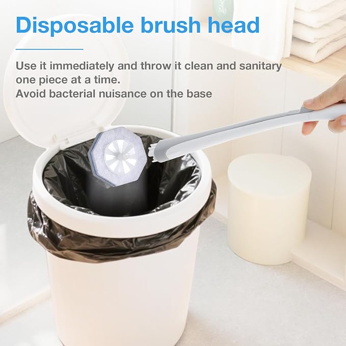 50 Count Toilet Brush Refills, Toilet Refill Pads, Disposable Toilet Brush - Image 8