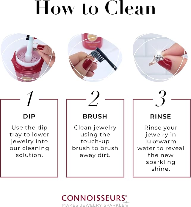 CONNOISSEURS Premium Edition Jewelry Cleaner, Value Size 9.6oz - Image 5