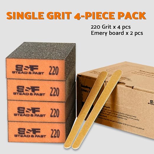 Sanding Sponge 220 Grit 4 Pcs, Coarse Medium Fine Sanding Block, Sander Sponges - Image 6