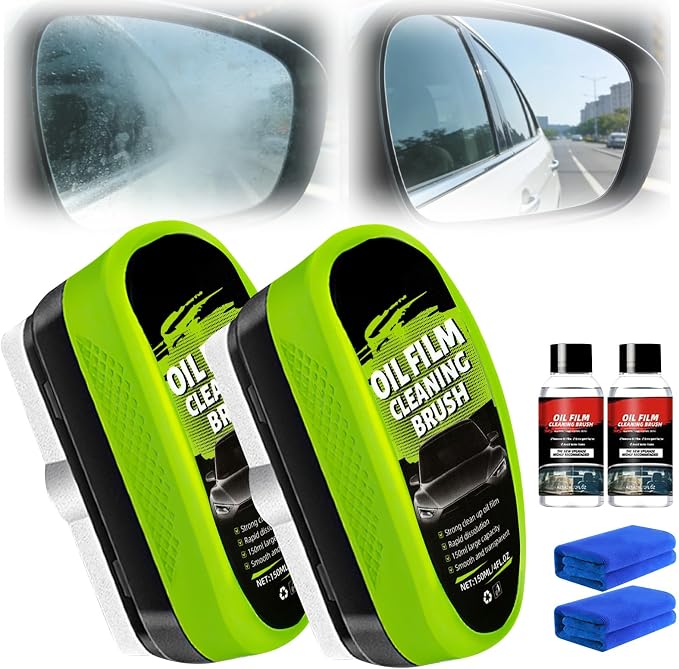 Automotive Oil Film Cleaning Brush, 2026 New Car Windshield Oil Film Remover by Unknown