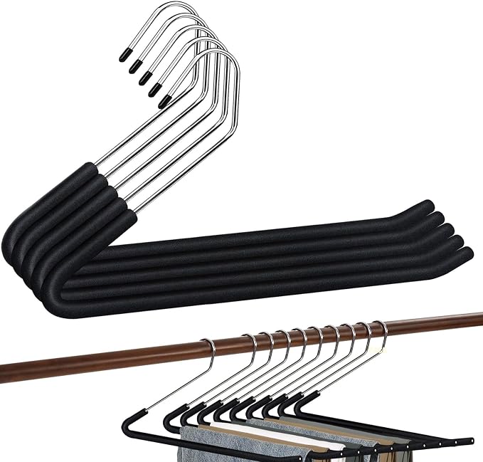 Spring Fever Open Ended Non Slip Sponge Padded Pants Hangers by SpringFever