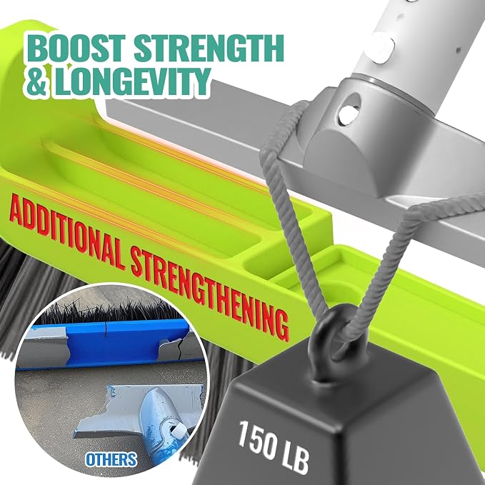 18" Pool Brush Head for Cleaning Swimming Pool Walls, Curved Ends - Image 2