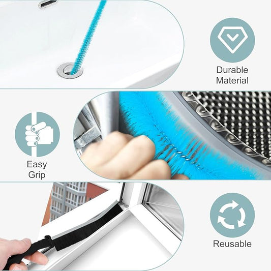 5 Pcs Dryer Vent Cleaner kit, Refrigerator Coil Cleaning Brush, Home - Image 2