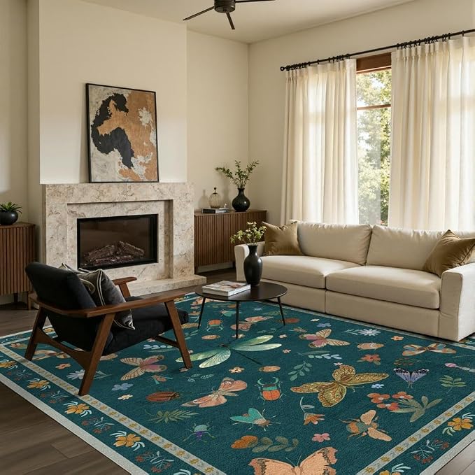 5x7 Washable Area Rugs for Bedroom & Living Room - Image 3