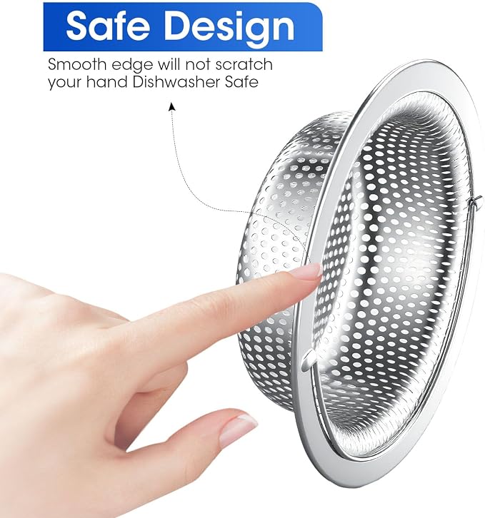 2 Pack 4.5" Kitchen Sink Strainer - Image 3