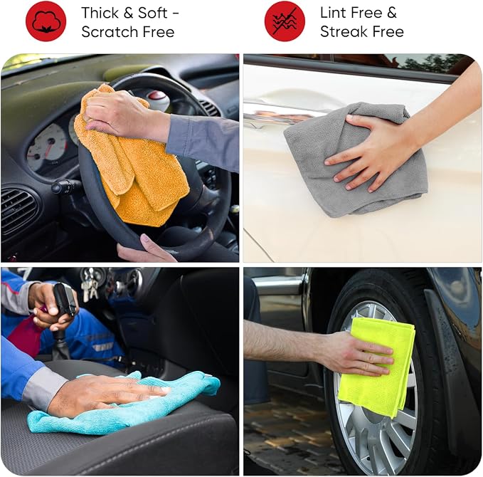 AIDEA Microfiber Cleaning Cloth 12 Pack, Microfiber Towels - Image 3