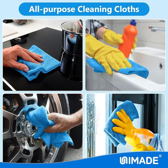 Microfiber Cleaning Cloth, 20 Pack Reusable Microfiber Towels - Image 7