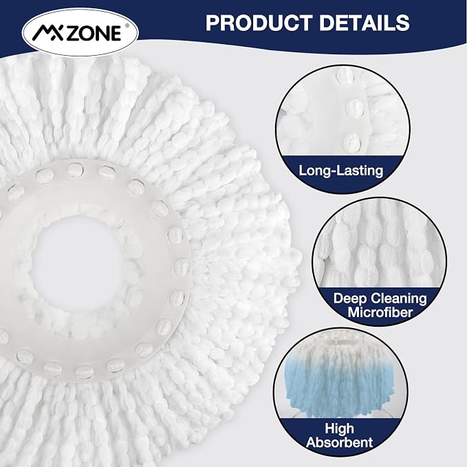 Spin Mop Replacement Head 5 Pack Magic Mop Refill - Image 3