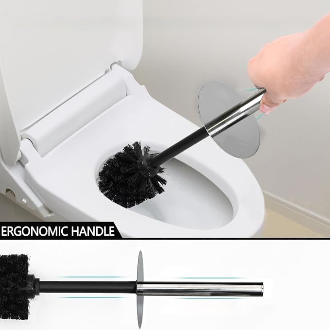 Toilet Brush and Holder Set for Bathroom, Stylish and Durable Cleaning Tool - Image 5