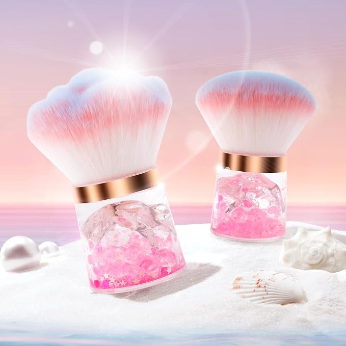 ANGNYA Nail Dust Brush, Round Nail Art Dust Powder Remover Brush - Image 8