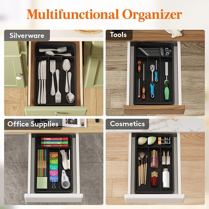 Lifewit Silverware Tray, Cutlery Drawer Organizer Storage - Image 7