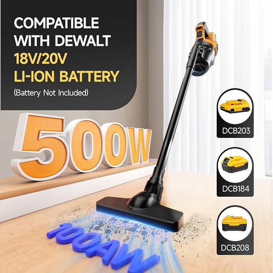 Cordless Vacuum Cleaner for Dewalt 20V Battery, 500W Handheld Vacuum Cleaner - Image 2