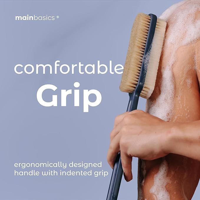 MainBasics Back Scrubber for Shower – Long Handle Dual-Sided Brush for Body - Image 7