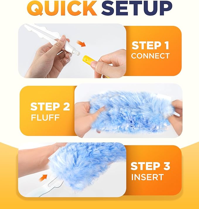 Heavy Duty Duster Refills for Swiffer Duster, Unscented Disposable Dusters for - Image 4