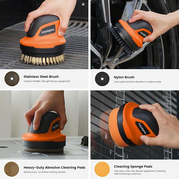 Electric Grill Brush- Waterproof Cordless Rotary Cleaning Brush - Image 3
