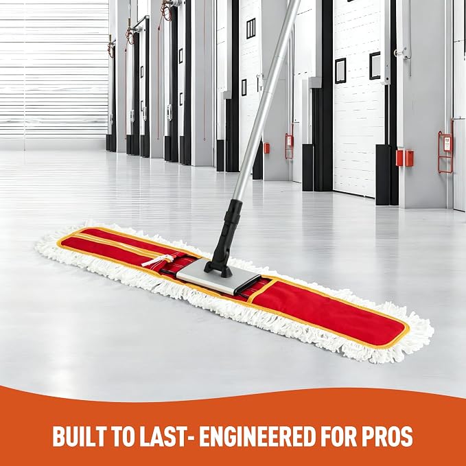 36" Commercial Dust Mops for Floor Cleaning Heavy Duty Floor Duster Mop - Image 7