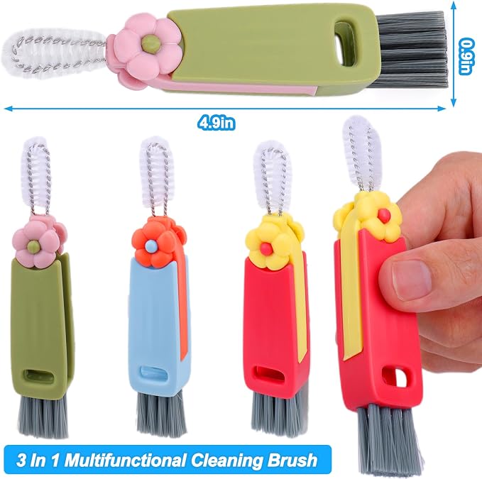 XANGNIER 3 in 1 Cup Lid Gap Cleaning Brush Set, 3 Pack Water Bottle Crevice - Image 7