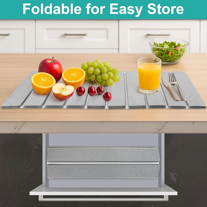 Large Stone Dish Drying Mat for Kitchen Sink Countertop Dish Drainer - Image 6