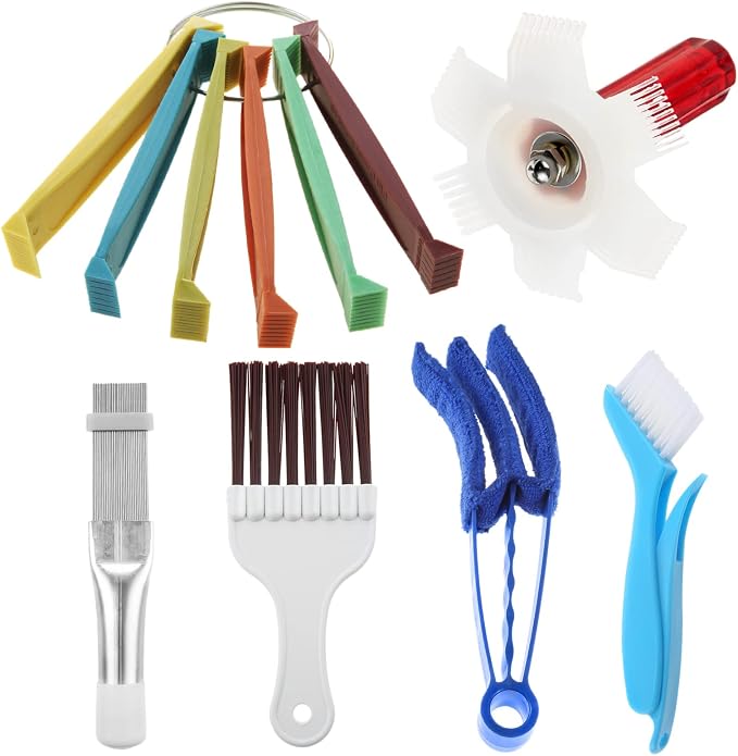 Air Conditioning Brush Tool, Window Blind Cleaner Duster Brush, Steel AC by TEENGSE