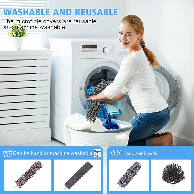 Microfiber Feather Duster 5-in-1 Kit, Dusters - Image 5