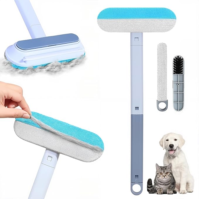 Pet Hair Remover 4 in 1- Reusable Long Handle Dog Hair Remover Brush, Washable by Unknown