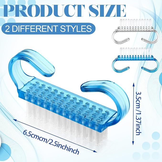 Bokon 400 Pcs Handle Grip Nail Brush Bulk Fingernail Scrub Brush - Image 2