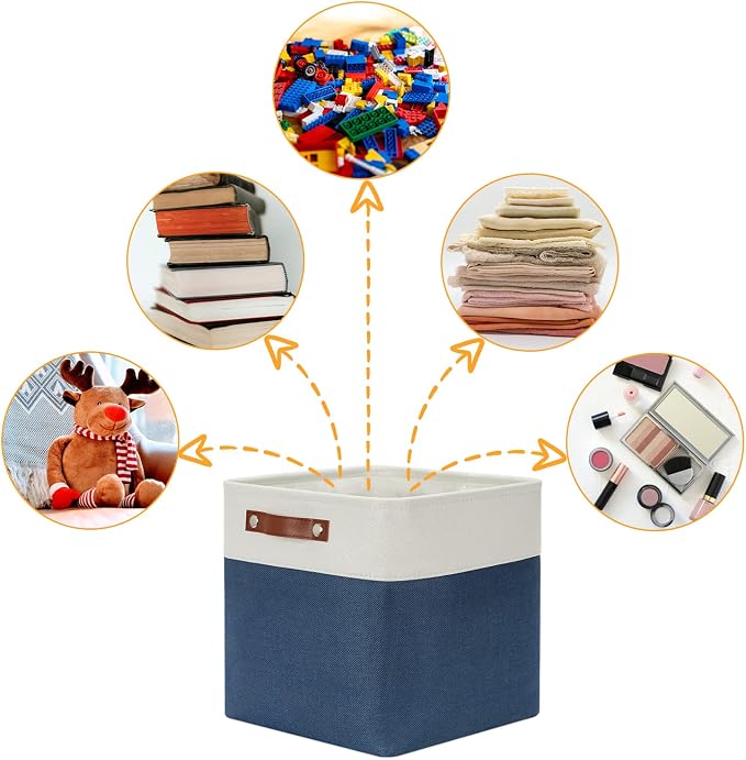 DULLEMELO Foldable Storage Cubes 12 x 12 Organizer Bins, Canvas Storage Bins - Image 5