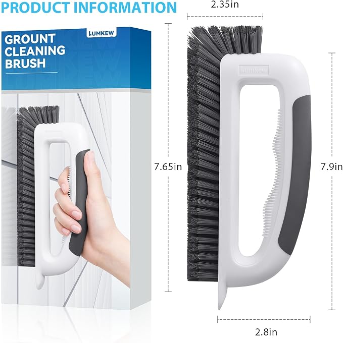 Grout Cleaning Brush, V Shape Stiff Grout Cleaner Brush - Image 7