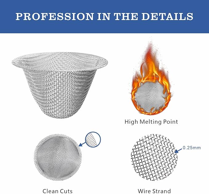 60 Pieces 1/2 Inch Stainless Steel Mesh Clean Screens - Image 4