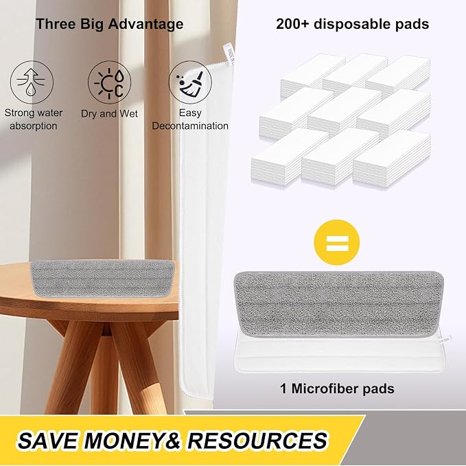 16.5 inch Reusable Mop Pads Microfiber Spray Mop Replacement Heads - Image 6