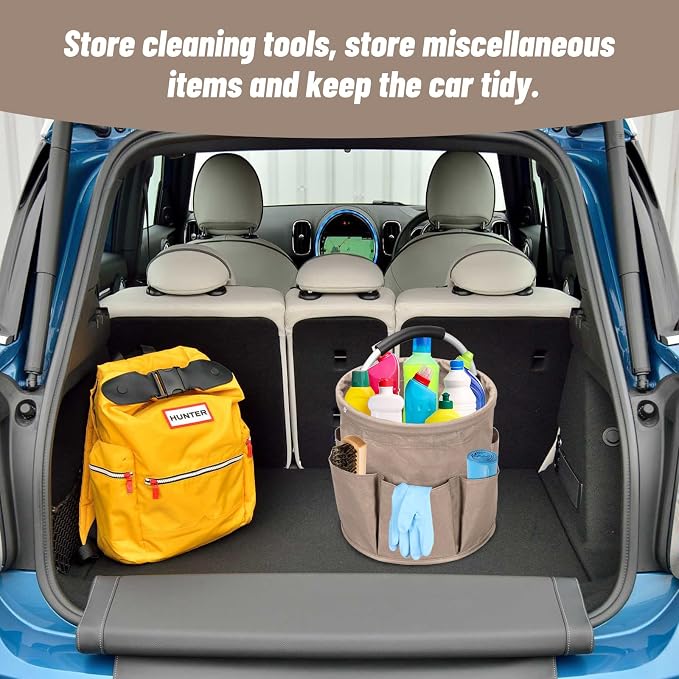 Qivine 17L Cleaning Caddy with Handle, Cleaning Supply Caddy Foldable Cleaning - Image 5