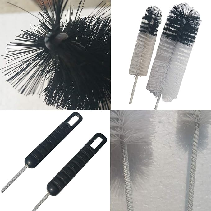 NewFerU Wire Bottle Cleaning Brush Set Small Large Thin Long Handle, Utility - Image 3