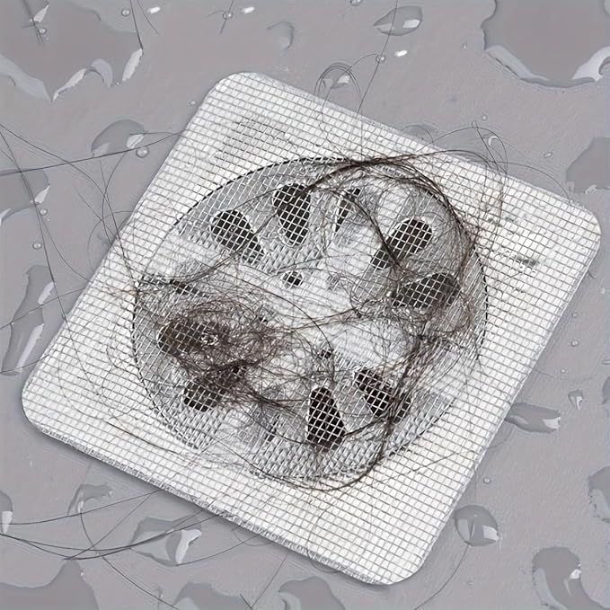 25 Pack, Square Shower Drain Mesh Sticker, - Image 6