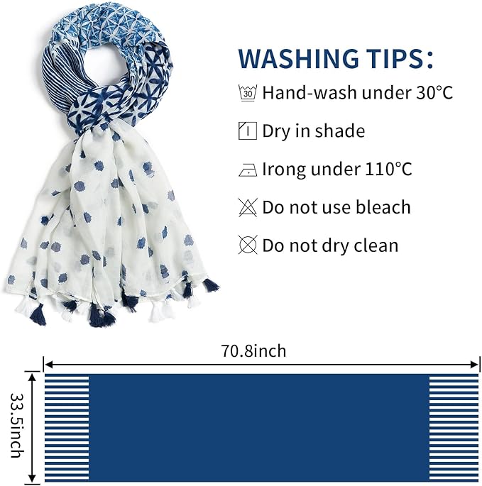 Scarf for Women Lightweight Soft Floral Leopard Printed Scarves Fall Winter Fashion Shawl Wrap with Fringe
