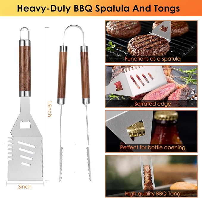 Yoehka BBQ Grilling Accessories Set, Grilling Gifts - Image 2
