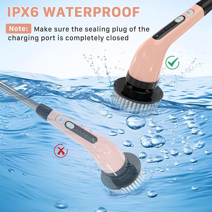 Electric Spin Scrubber, Cordless Cleaning Brush, Shower Scrubber - Image 7
